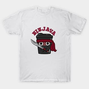 Ninjava Cute Ninja Java Coffee Pun T-Shirt